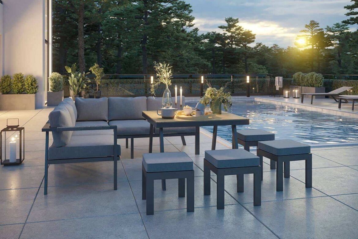 Narożniki ogrodowe aluminiowe – nowoczesne meble wypoczynkowe